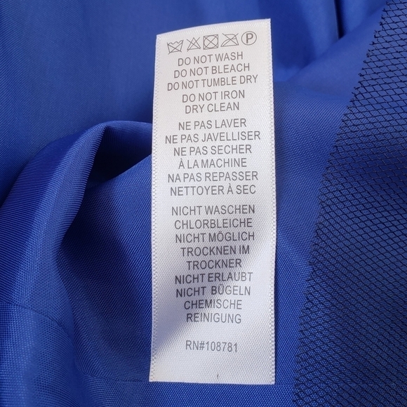 Aidan Mattox Blue Black Lace Tulle Sleeveless Evening Gown Maxi Dress Size 6 - Picture 13 of 13